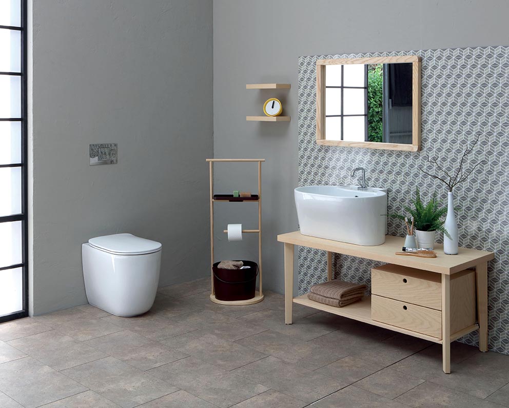 Lavabo su mobile Mini Colavene in ceramica